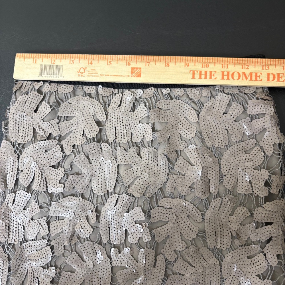 Bcbgmaxazria Sequin Leaf Pattern Lace Pencil Skir… - image 8